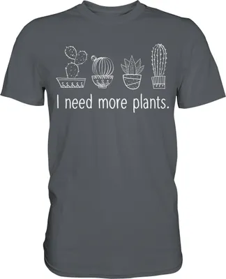 Produktbild von Kaktus Sammler Sukkulenten Pflanzen Kakteen T-Shirt – Dark Grey / XL