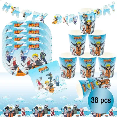 Produktbild von Naruto Shippuden Party-Set Kindergeburtstag 38-tlg. Party-Deko