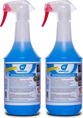 Produktbild von KaiserRein Profi Desinfektionsreiniger Gastro Küche 2x1L Reinigung und Desinfektion speziell im Lebensmittelbereich zum sprühen Küchenreiniger