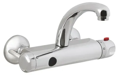 Produktbild von Sanela Automatischer, wandmontierter Thermostatmischer mit ALS-Elektronik, 100 mm Lochabstand, 24 V