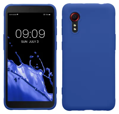 Produktbild von kwmobile Handyhülle für Samsung Galaxy Xcover 5 Hülle - TPU Case - Kabelloses Laden - Schutzhülle Cover in Baltik Blau