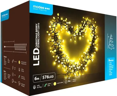 Obrázok produktu pre Modee Lighting LED vianočná reťaz 576 LED 6m teplá biela
