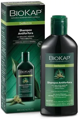 Obrázok produktu pre BIOKAP Šampon proti lupinám s Tricobioticom, 200 ml