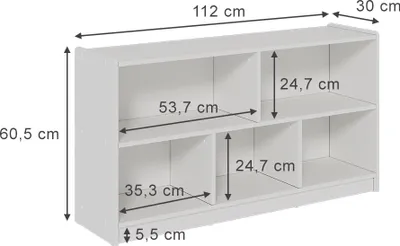 Image de Étagère pour enfants Vicco Conny Blanc 112x60.5cm, Model 42808
