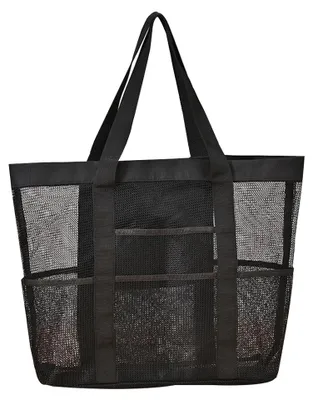 Produktbild von Netz-Strandtasche, Spielzeugtasche mit Innentaschen, leichte und faltbare Netz-Tragetasche
