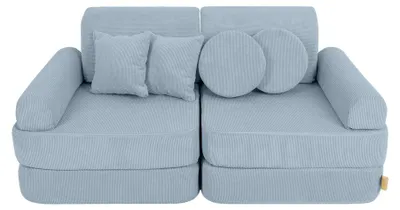 Obrázok produktu pre Detská modulárna pohovka Pocket 120 cm, zamatová, 10 dielov, SLIMCORD, s penovou výplňou, certifikát OEKO-TEX, na hranie