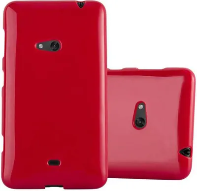 Produktbild von Cadorabo Schutzhülle für Nokia Lumia 625 Hülle in Rot TPU Etui Hülle Case Cover