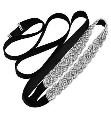 Produktbild von EUPSIIU Strass Brautgürtel und Strass-Gürtel, Silber-Kristall-Kleid-Gürtel, Schä
