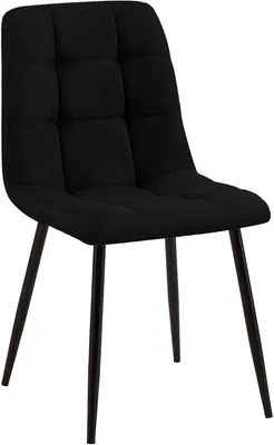 Produktbild von CLP Esszimmerstuhl Tilde gepolstert mit Rückenlehne bis 150 kg belastbar schwarz Material Stoff, KI-generiertes Bild