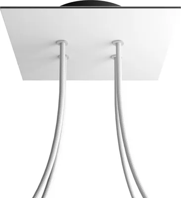 Image de Creative-Cables Rosace Rose-One carrée, 200 mm, avec 4 trous centraux et 4 trous latéraux