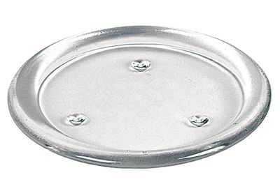 Sandra Rich 200-14 Candle Mood Kerzenteller Ø 14cm, Höhe 1,5cm, Glas, klar
