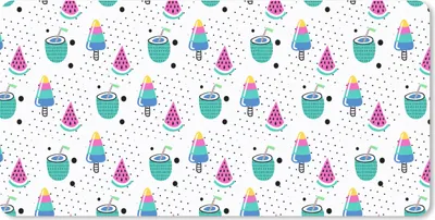 Produktbild von MuchoWow® Mauspad Mousepad Muster - Eiscreme - Wassermelone 60x30 cm - Mousepads - Maus Mat - Pad - Mausunterlage - Nachhaltig