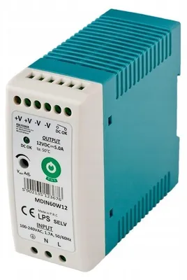 Produktbild von POS MDIN-60W-12V 5A Netzteil für DIN-Schiene 12V 60W