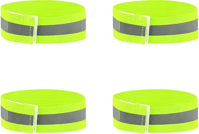 Produktbild von INF Reflektierende Armbänder – Verbesserte Sichtbarkeit für mehr Sicherheit bei Nacht (4er-Pack) Grün
