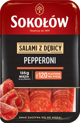 Obrázok produktu pre Peperoni Salami Sokółów plátky 100 g