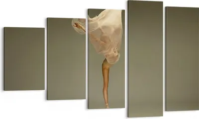 Produktbild von Bild auf Leinwand - Leinwandbild - 5 Teile - Ballerina Figur Tanzen - 100x60cm - Wand Bild - Wanddeko - Wandbilder - Leinwanddruck - Bilder - Wanddekoration - Leinwand bilder - EG100x60-4715