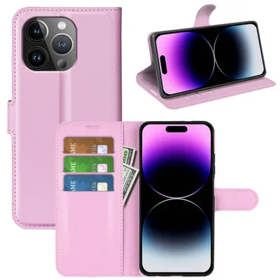 Obrázek produktu pro Pro Apple iPhone 15 Pro Smart mobilní telefon pouzdro růžové pouzdro umělé kůže kryt pouzdro kniha