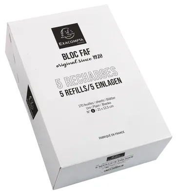 Obrázok produktu pre Krabička s 5 vložkami pre blok FAF, 21x13,5cm