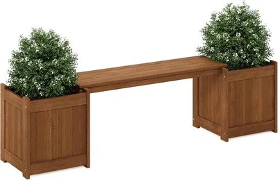 Produktbild von Holzblumenkasten Teaköl natur 45x30cm