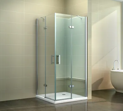 Produktbild von Glasdusche Eder Set 5 cm Höhe: 2,0 m, Ausführung:Klarglas, Größe: 80 x 80 x 190 cm Höhe: 2,0 m, Duschtasse:ohne Duschtasse und Ablauf