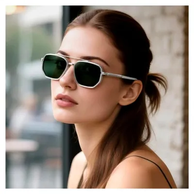 Produktbild von Polarisierte Sonnenbrille für Damen im Retro-Quadratrahmen mit UV400 Schutz