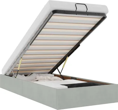Obrázok produktu pre vidaXL Osmanská posteľ bez matraca svetlosivá 90x200 cm zamat