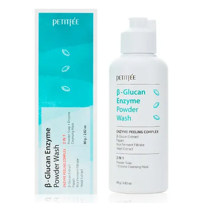 Produktbild von Petitfee, β-Glucan Enzyme Powder Wash, Beta-Glucan-Reinigungspulver auf Enzymbasis, 80 g