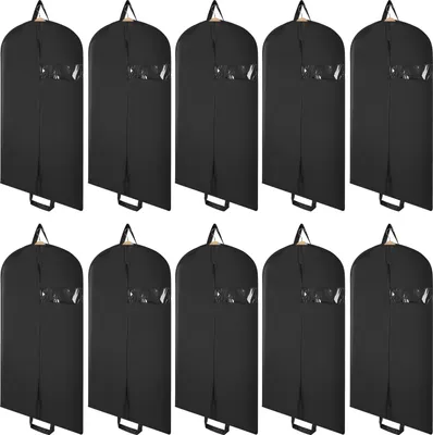 Produktbild von Hebitod Kleidersack 10er set 100x60cm Schutzhülle Kleiderhülle mit einem Griff schwarz