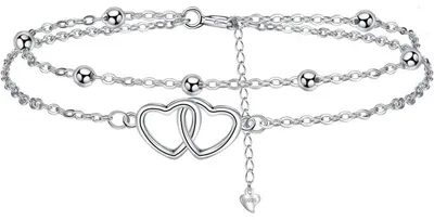 Image de Bracelet pour femme, argent 925, motif cœur, ajustable, longueur 16+4 cm, idéal pour un cadeau