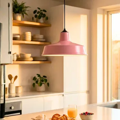 Produktbild von Opviq, Hochwertiger Kronleuchter, Pink, Ø35 h:16 cm, Gesamthöhe: 100 cm | Kunststoffkörper, Metallkappe, E27 Fassung, Max 40 W | Stilvolles, modernes Design für jeden Raum.