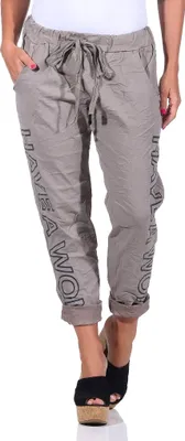 Produktbild von 349 Mississhop Damen Hose Freizeithose Stoffhose Boyfriend Sweatpants 36 38 40 42 Fango