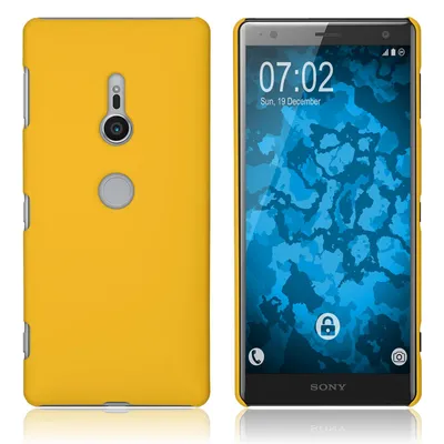 Produktbild von PhoneNatic Case kompatibel mit Sony Xperia XZ2 - Hülle gelb gummiert Hard-case Cover
