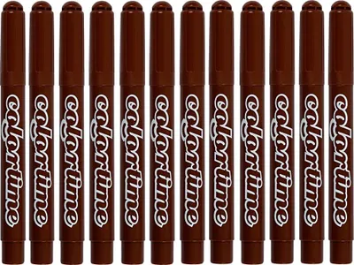 Produktbild von Creativ Company Filzstifte braun 12 Stück - Kinderstifte 5 mm