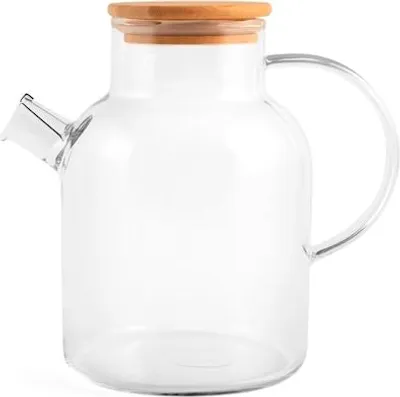 Immagine prodotto di Caraffa trasparente in vetro borosilicato, 1,6 l, in acciaio inox 18/10