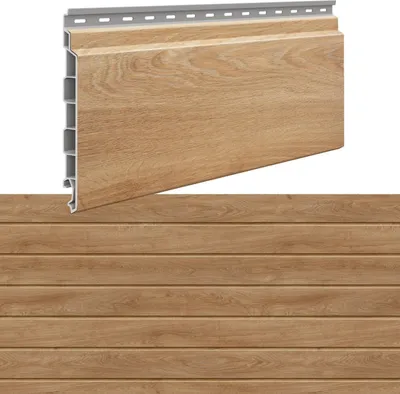 Produktbild von VOX Fassadenpaneele Außenlamellen in Holzoptik SOLVO - Wetterfest - Vertikale oder Horizontale Montage - 300x18,8cm - 4er Set - Nature Eiche