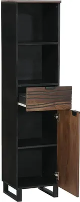 Image de Armoire de salle de bain vidaXL en noyer, 38 x 33 x 160 cm, aggloméré