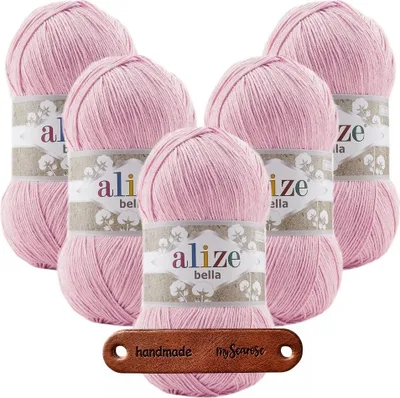 Produktbild von 5 x ALIZE Bella 100 32 Pink mit Label