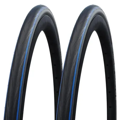 Produktbild von 2x Schwalbe Lugano II 25-622 blau-schwarz Faltreifen K-Guard 700x25C Mantel