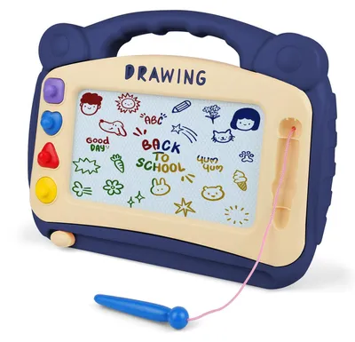 Imagen del producto de Pizarra magnética portátil, con lápiz, para niños de 1 a 5 años, juguete educativo