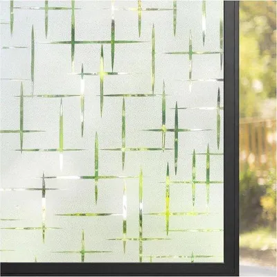Obrázek produktu pro Statická okenní fólie s UV ochranou v křížovém vzoru, 30 x 400 cm