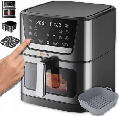 Zdjęcie produktu dla Air Fryer Frytkownica Beztłuszczowa Duża Misa Xxl 8L 1800W Panel Dotykowy