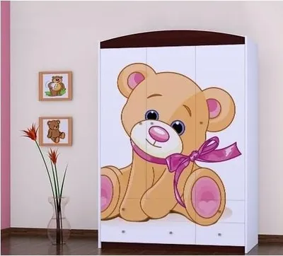 Obrázek produktu pro BDW, šatní skříň se zásuvkami, ložnice, 128×190, třídveřová, Venga kaštan 1