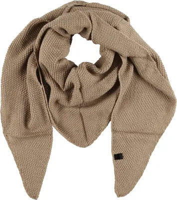 Produktbild von XXL Schal Damen Stricktuch Dreiecksschal Winterschal  Dunkelbeige