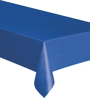 Produktbild von Rechteckige Kunststoff-Tischdecke blau 137 x 274 cm - Einheitsgröße