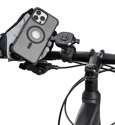 Produktbild von Drehbare Handyhalterung für Fahrrad und Motorrad mit Hülle für iPhone 16 Pro