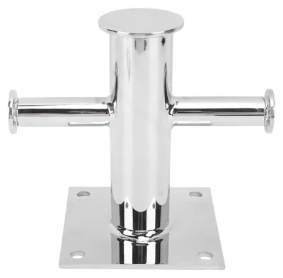 Image de Borne simple en croix de 135 mm, en acier inoxydable 316 de qualité marine pour usage intensif, destinée aux yachts et aux bateaux de pêche