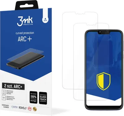 Produktbild von 3mk Display Schutzfolie ARC+ für Motorola Moto G7 Power  0,17mm Self-Heal (2 Stück)
