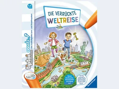 Produktbild von Ravensburger tiptoi Die verrückte Weltreise, Fantasie, Deutsch, Hardcover, 16 Seiten
