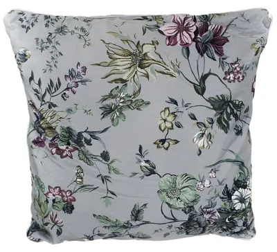 Produktbild von Couchkissen samt 45 x 45 cm mit Blumenmuster und Reißverschluss