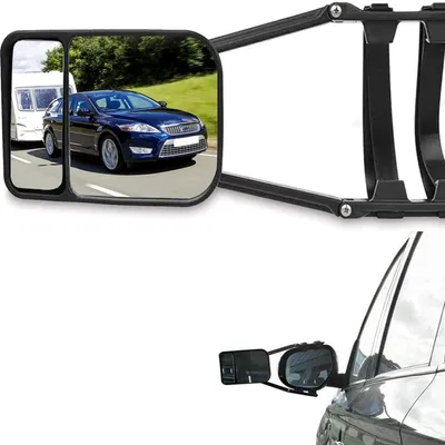 Image de Miroir de remorque universel pour voiture, remorque, caravane, camping-car. Réglable, longueur 105-290 mm